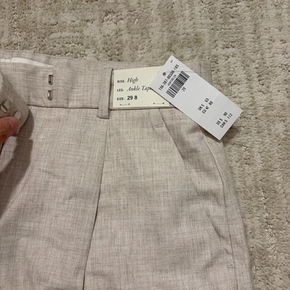 Abercrombie ankle grazing tapered tailored menswear business casual pants NEW - Picture 4 of 6
